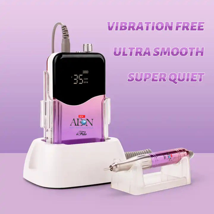 2-in-1 Hybrid Brushless Portable Nail Drill Machine #Gradient Purple