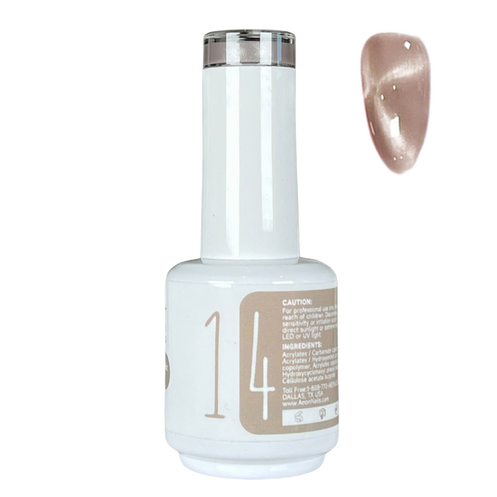 AEON NUDE SHADE CERAMIC CAT EYE GEL 15ml #14