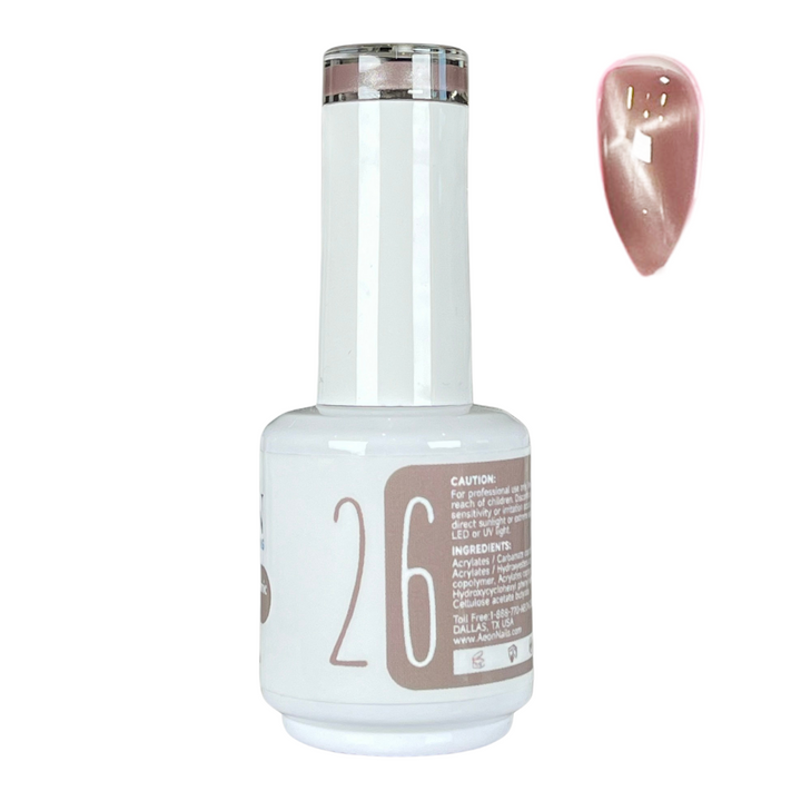 AEON NUDE SHADE CERAMIC CAT EYE GEL 15ml #26